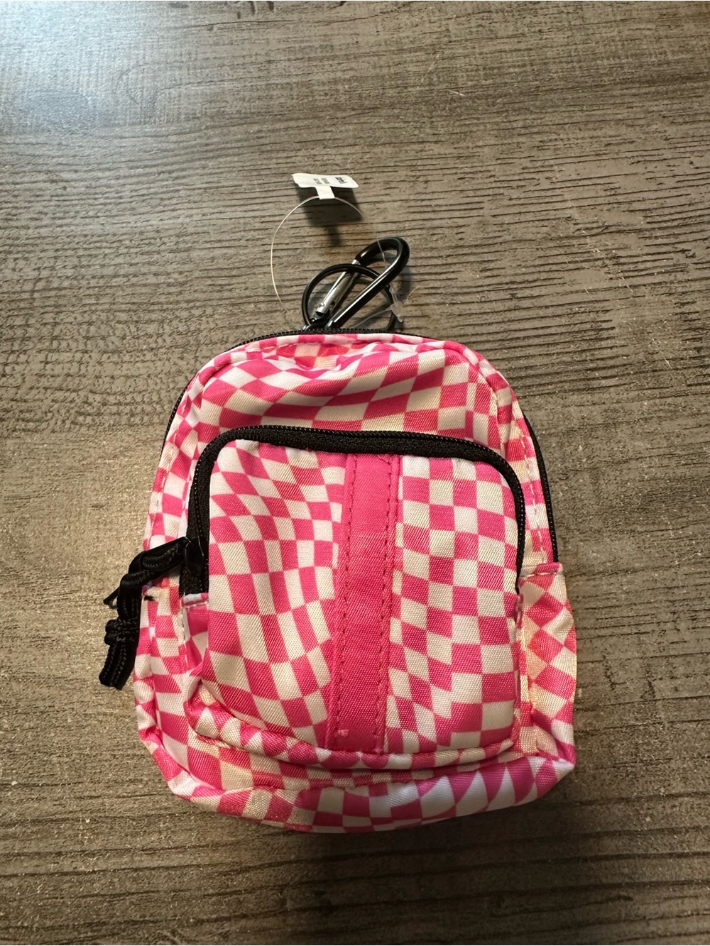 Pink and‎ White Backpack Keychain NWT